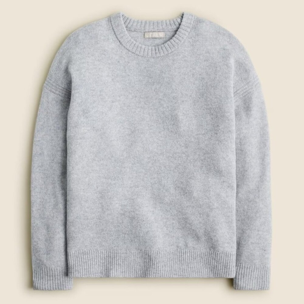 SOLD - J. Crew Light Blue Wool Relaxed Crewneck Oversized Pullover Sweater - XS